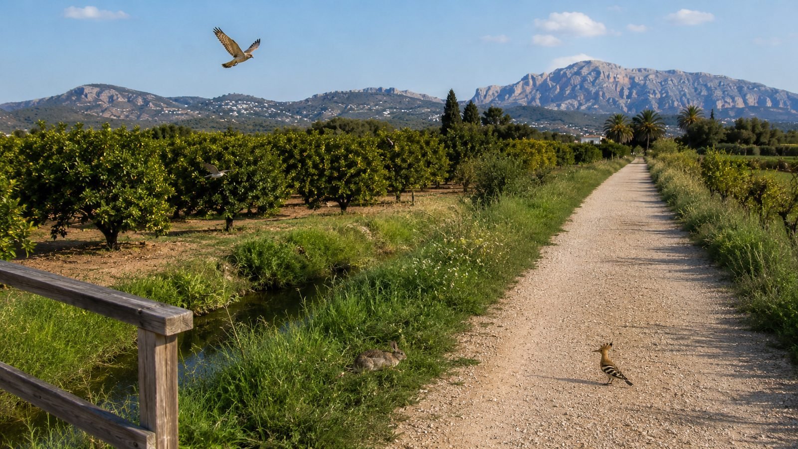 Birds and small wildlife along La Vía Verde de Dénia