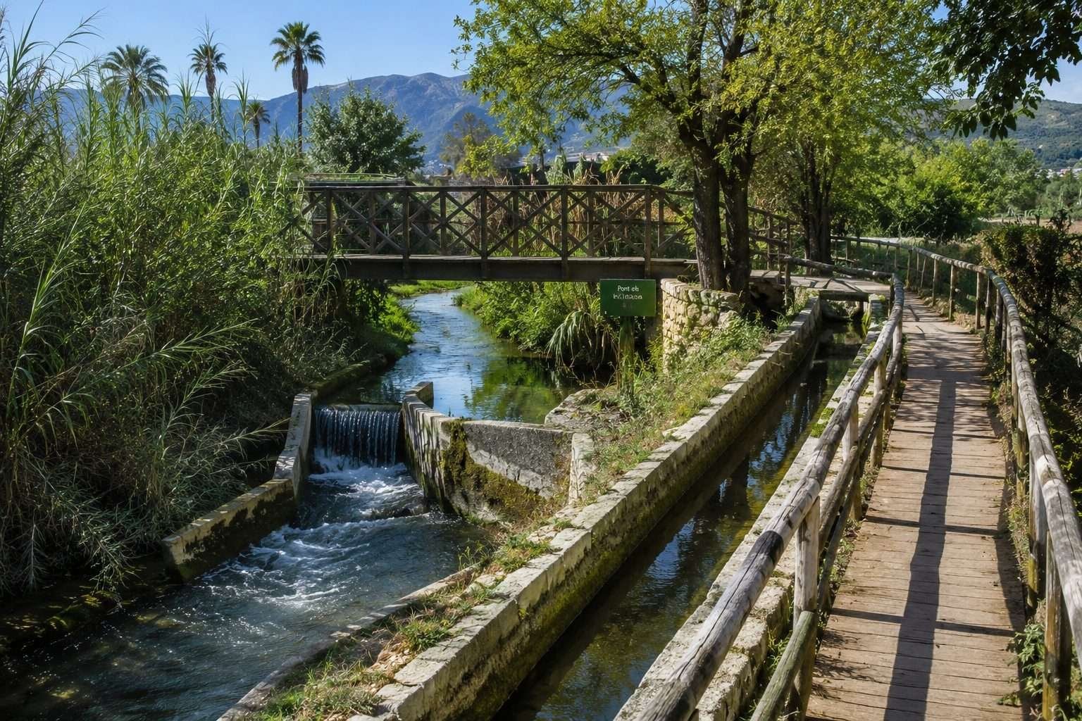 Bridge and watercourse along La Vía Verde de Dénia