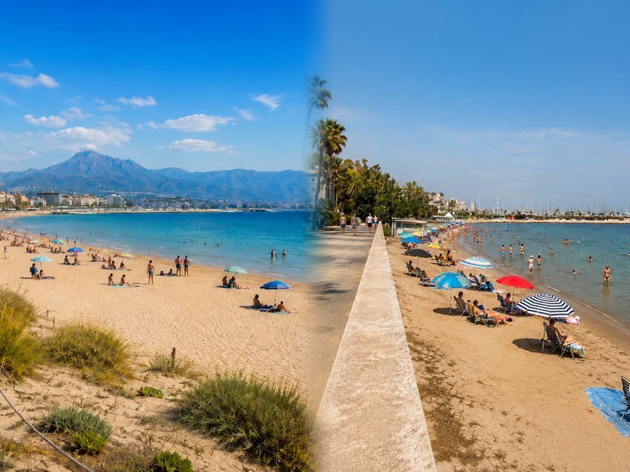 Dénia town beaches comparison by the port